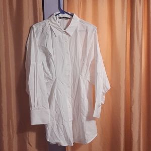 Zara poplin shirt with pleats TRF